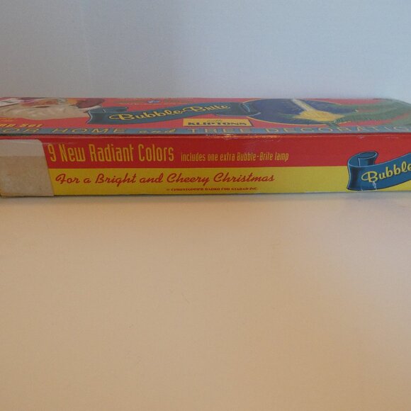 Christmas Tree Bubble Lights Bubble-Brite Vintage String and Original Box - Picture 2 of 12